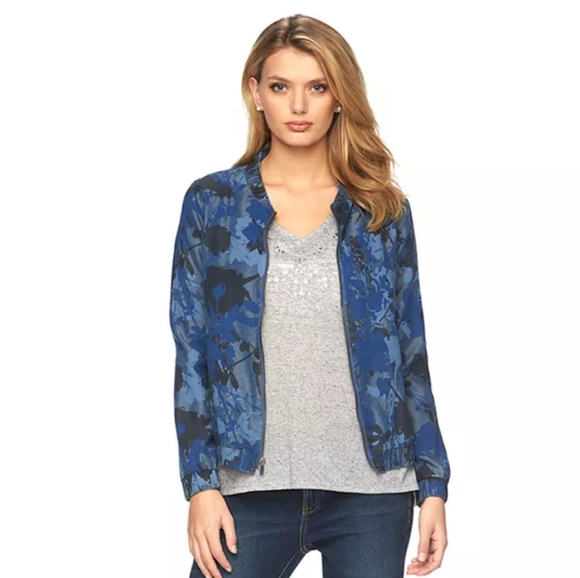 Juicy Couture Set Blue Floral Camo Camouflage Track Suit Jacket Joggers XS S - Picture 2 of 16